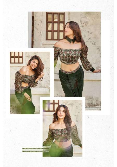 Drape Style Outfit Party Wear Readymade Suits Catalog